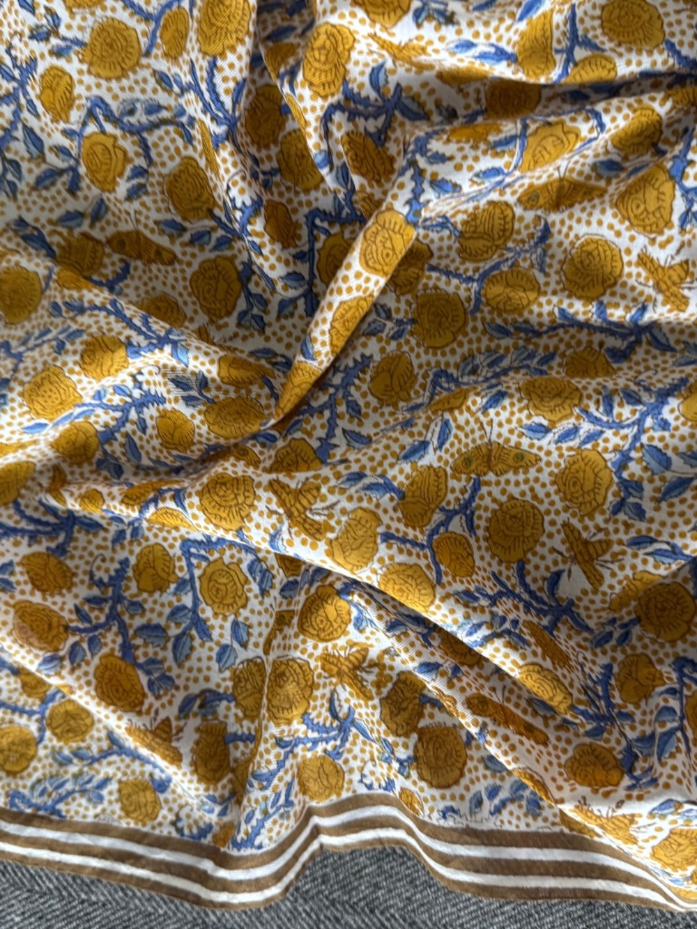 NWOT, BLOCK SHOP TEXTILES, ROSES BANDANA, FLORET COLLECTION - Picture 12 of 16
